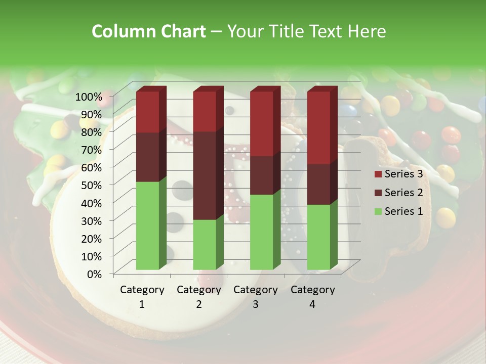 A Red Plate Topped With Cookies Covered In Frosting PowerPoint Template