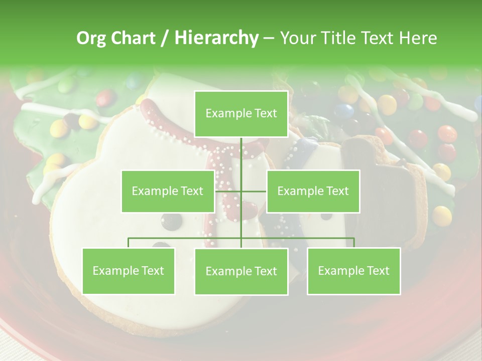 A Red Plate Topped With Cookies Covered In Frosting PowerPoint Template