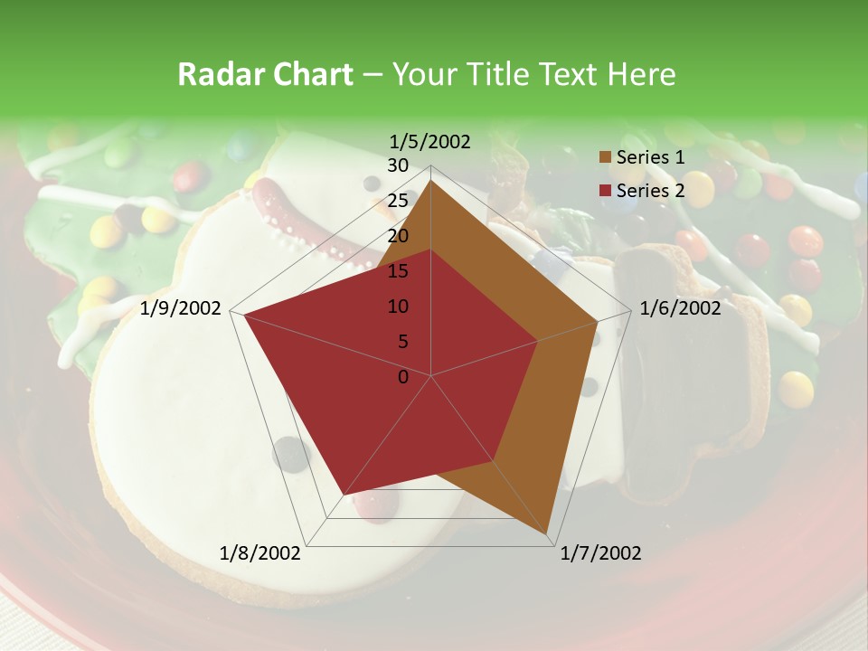 A Red Plate Topped With Cookies Covered In Frosting PowerPoint Template