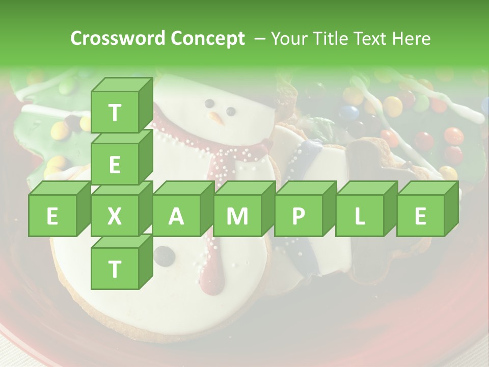 A Red Plate Topped With Cookies Covered In Frosting PowerPoint Template