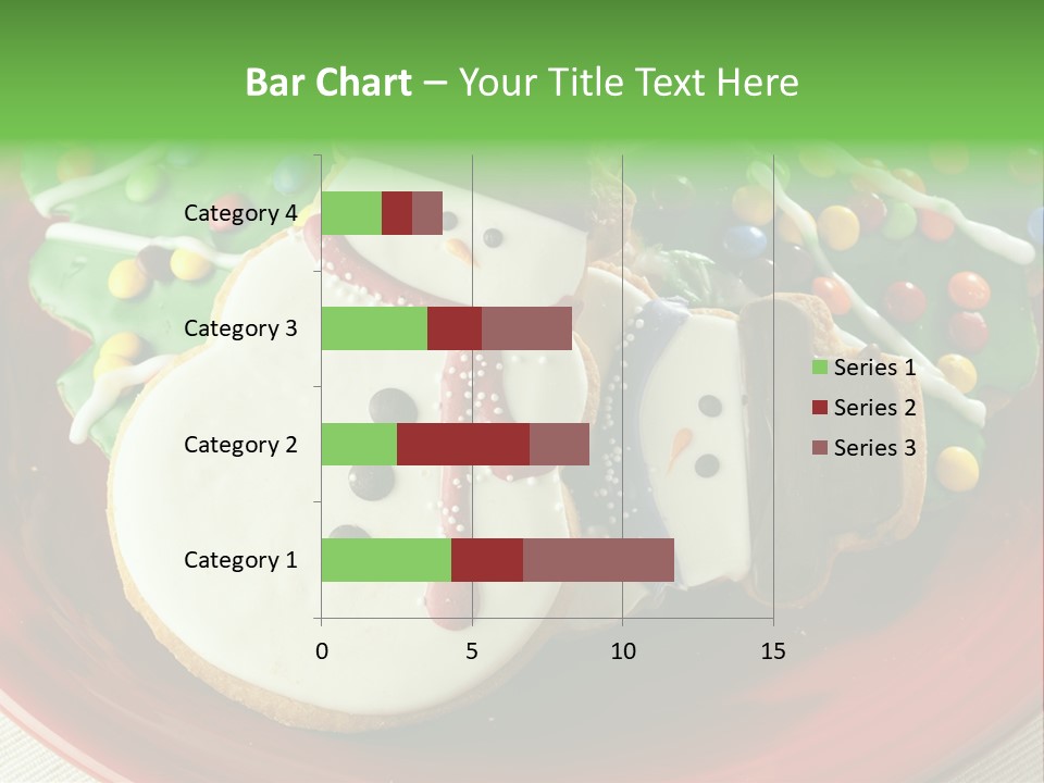A Red Plate Topped With Cookies Covered In Frosting PowerPoint Template
