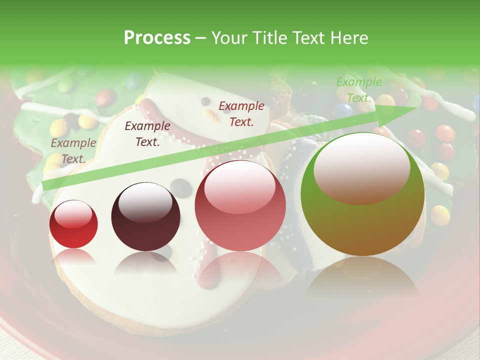 A Red Plate Topped With Cookies Covered In Frosting PowerPoint Template