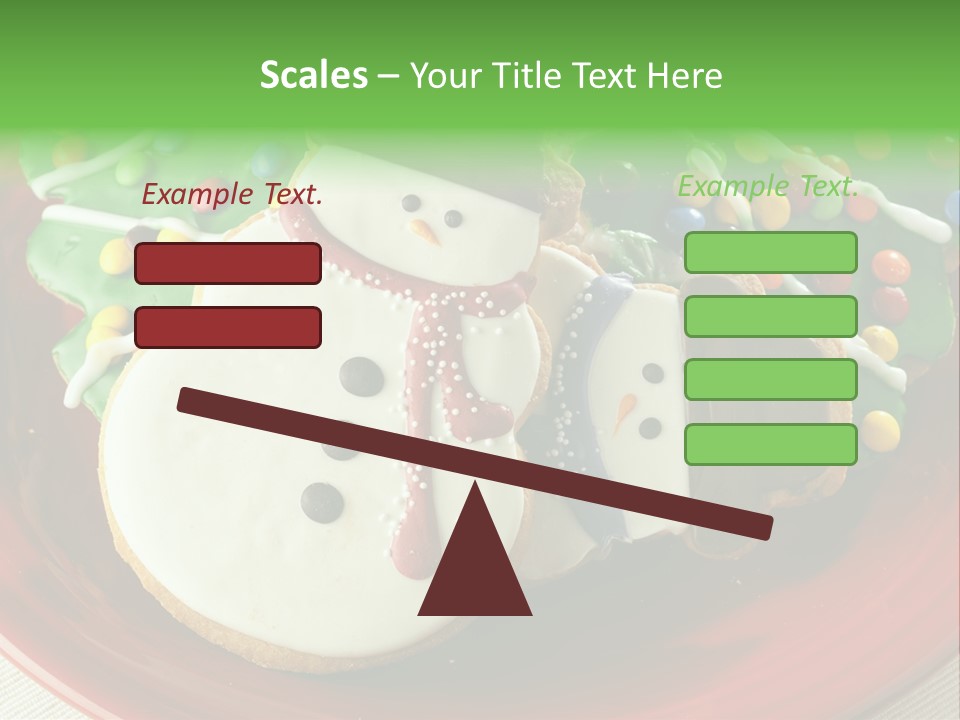 A Red Plate Topped With Cookies Covered In Frosting PowerPoint Template