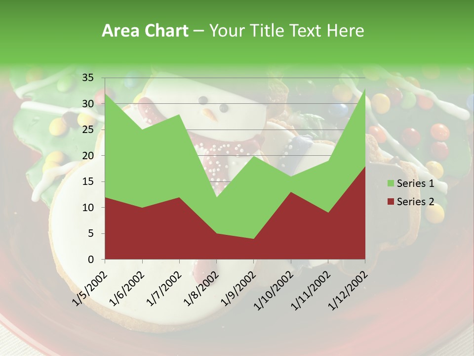A Red Plate Topped With Cookies Covered In Frosting PowerPoint Template