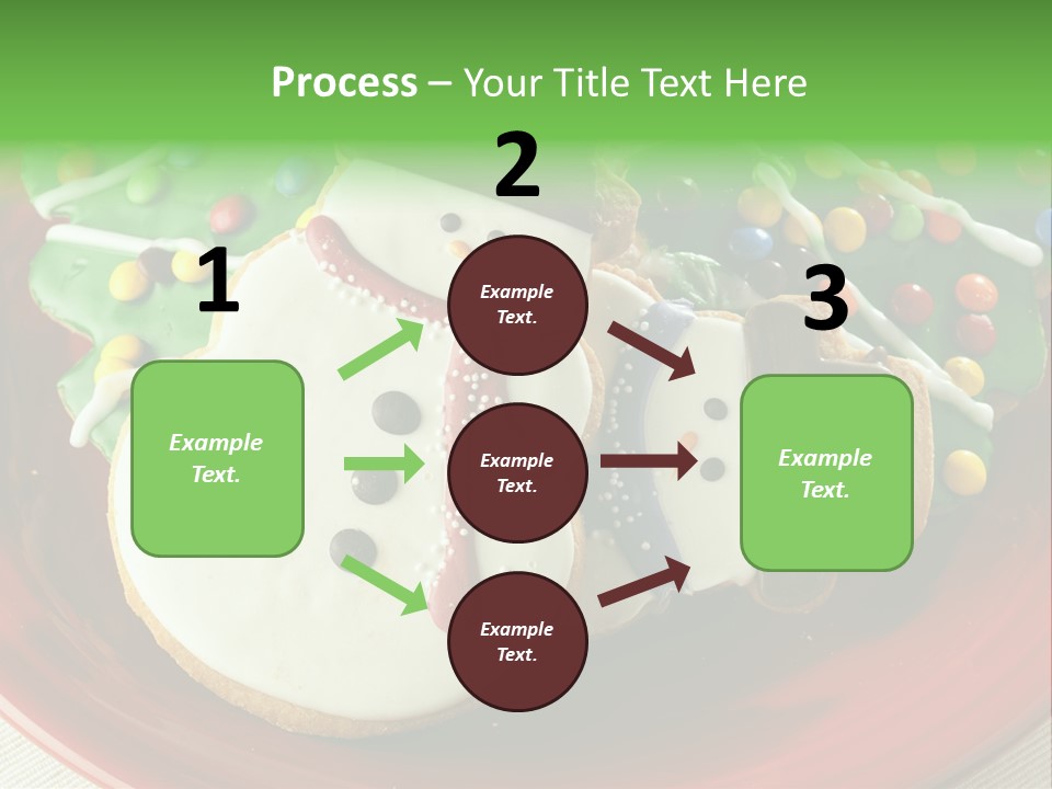 A Red Plate Topped With Cookies Covered In Frosting PowerPoint Template