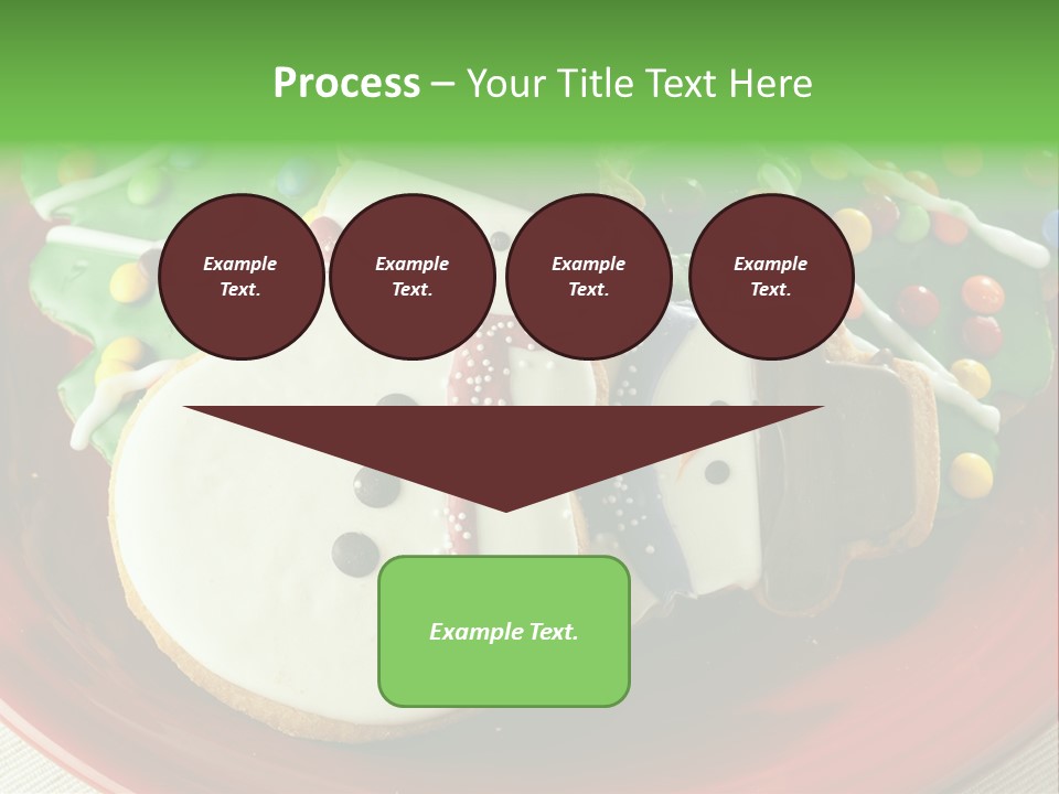 A Red Plate Topped With Cookies Covered In Frosting PowerPoint Template