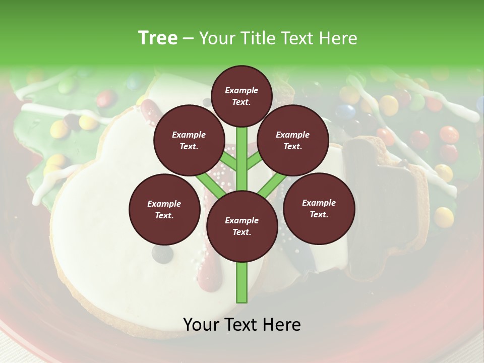 A Red Plate Topped With Cookies Covered In Frosting PowerPoint Template