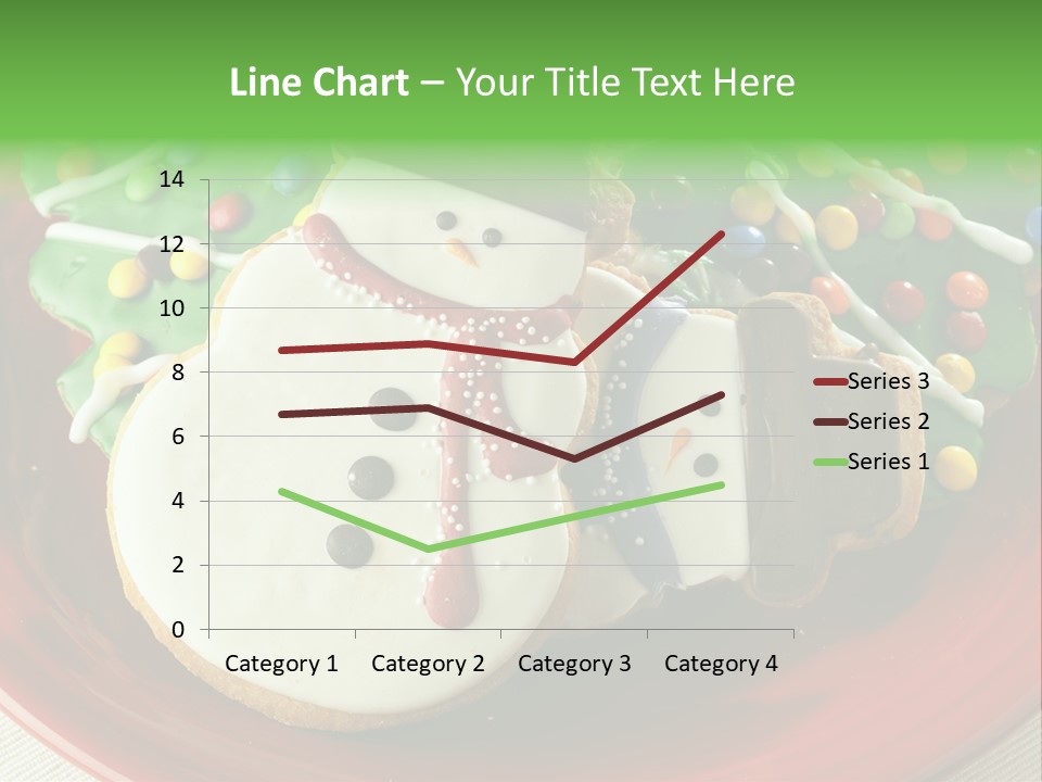 A Red Plate Topped With Cookies Covered In Frosting PowerPoint Template