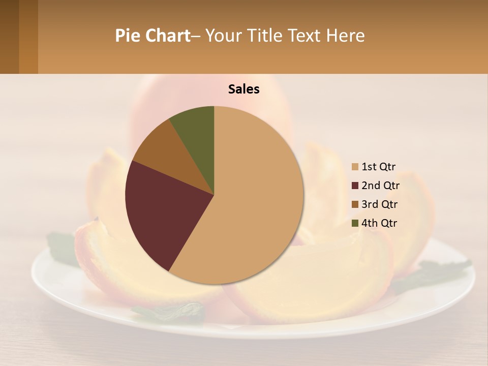 A Plate With Oranges On It On A Table PowerPoint Template