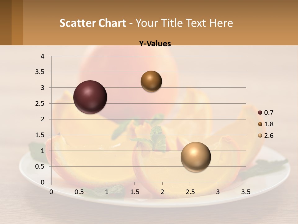 A Plate With Oranges On It On A Table PowerPoint Template