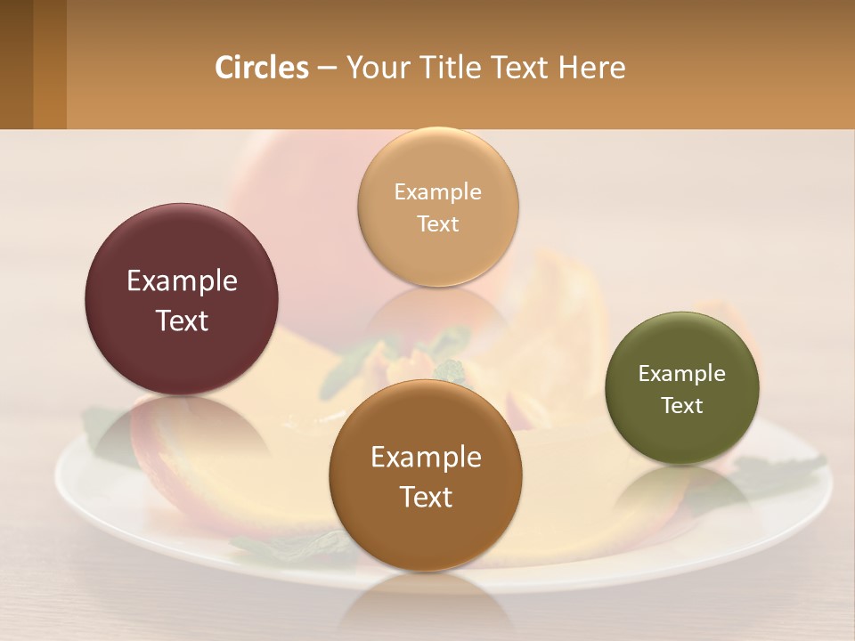 A Plate With Oranges On It On A Table PowerPoint Template