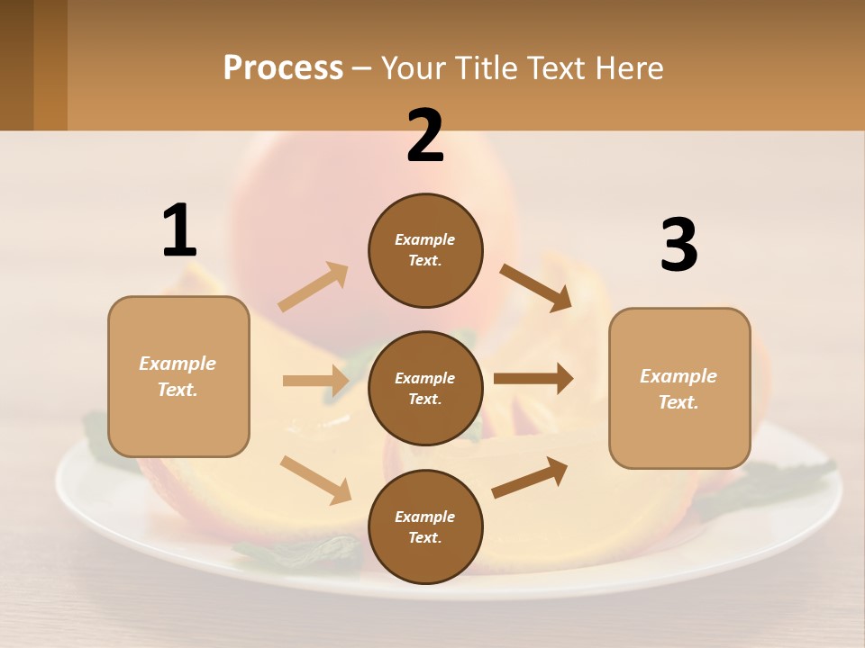 A Plate With Oranges On It On A Table PowerPoint Template