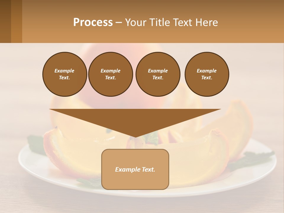 A Plate With Oranges On It On A Table PowerPoint Template