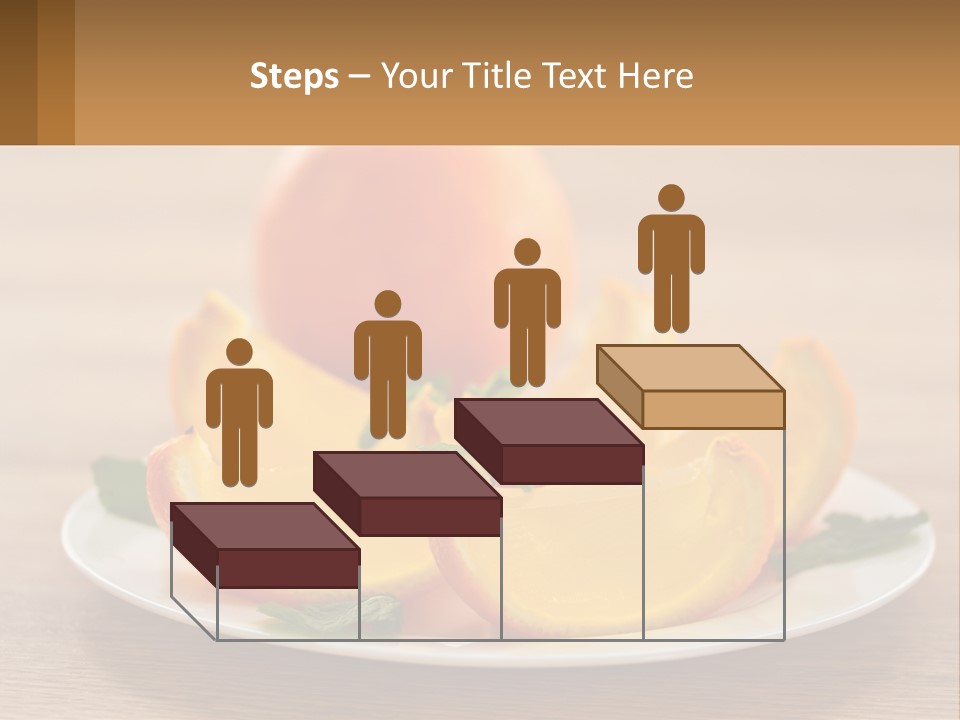 A Plate With Oranges On It On A Table PowerPoint Template
