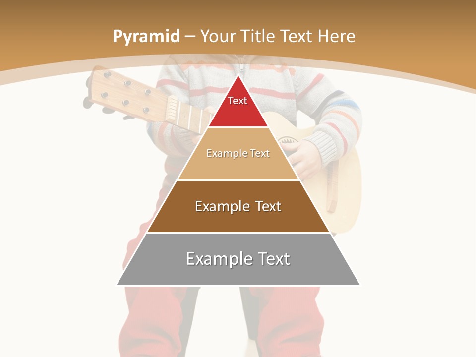 A Little Boy Sitting On The Ground Playing A Guitar PowerPoint Template