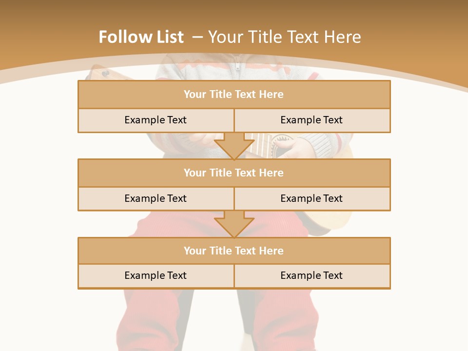 A Little Boy Sitting On The Ground Playing A Guitar PowerPoint Template