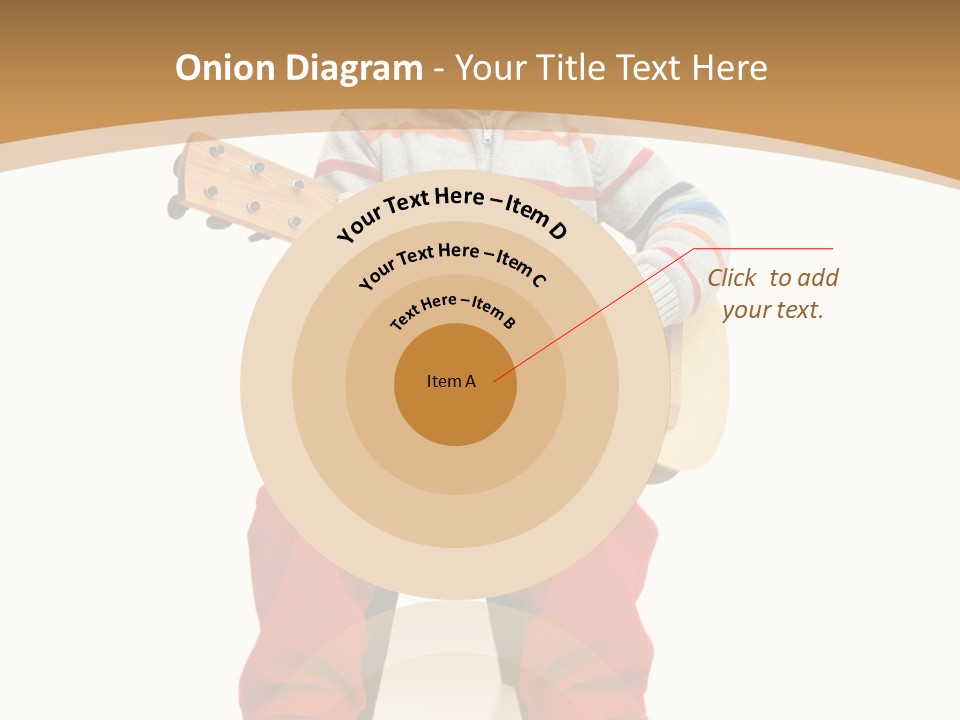 A Little Boy Sitting On The Ground Playing A Guitar PowerPoint Template