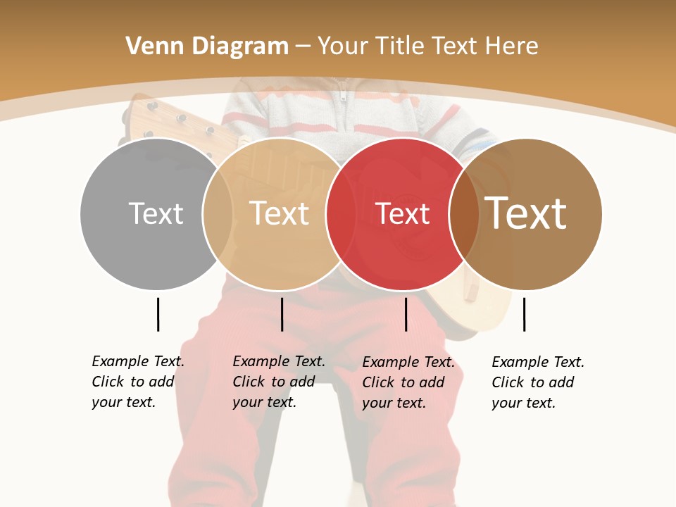 A Little Boy Sitting On The Ground Playing A Guitar PowerPoint Template
