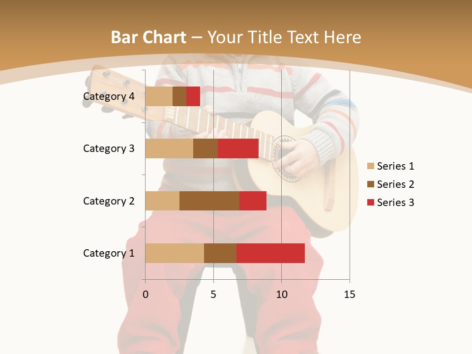 A Little Boy Sitting On The Ground Playing A Guitar PowerPoint Template