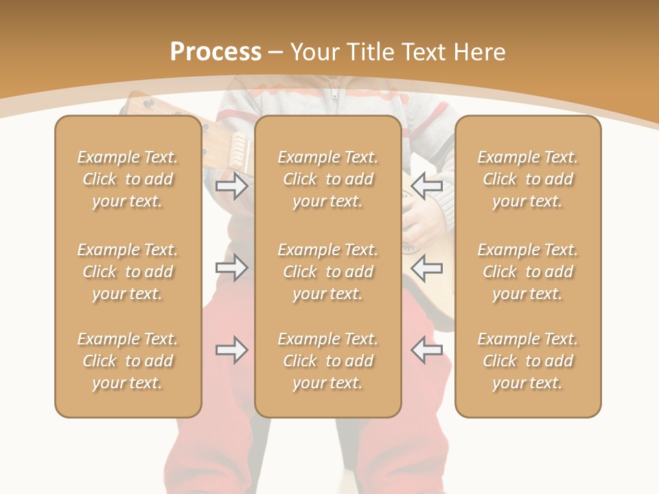A Little Boy Sitting On The Ground Playing A Guitar PowerPoint Template