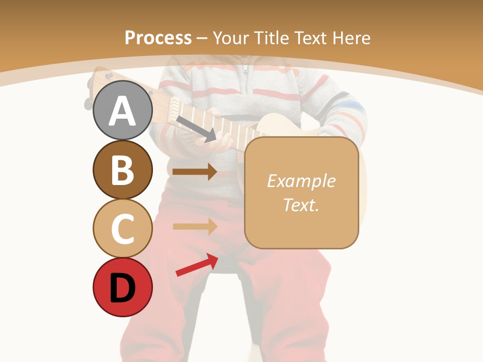 A Little Boy Sitting On The Ground Playing A Guitar PowerPoint Template