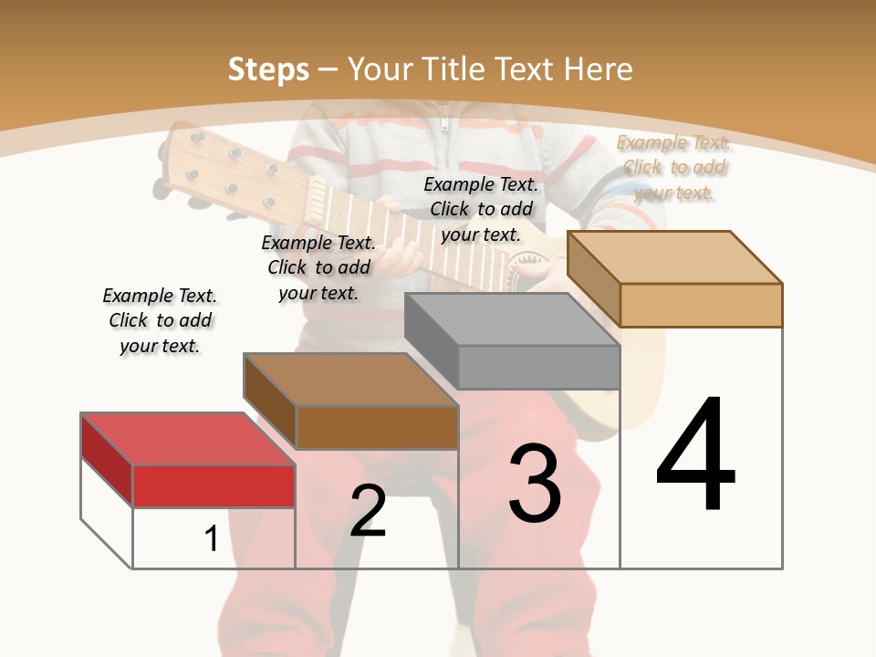 A Little Boy Sitting On The Ground Playing A Guitar PowerPoint Template