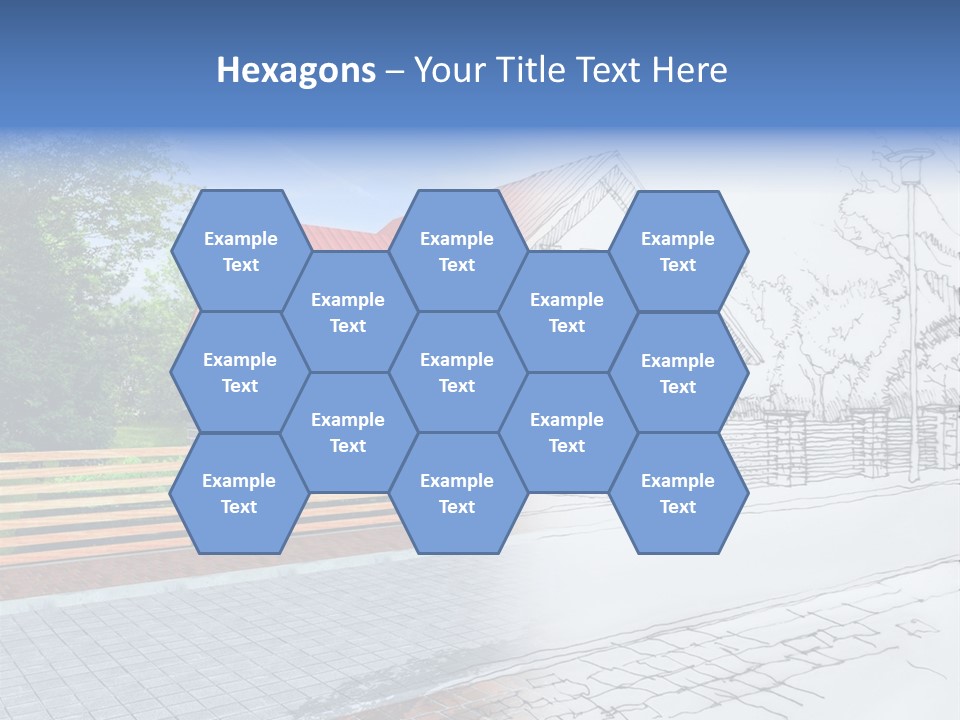 A Picture Of A House With A Red Roof PowerPoint Template