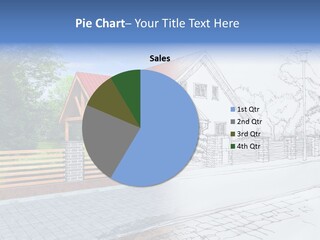 A Picture Of A House With A Red Roof PowerPoint Template