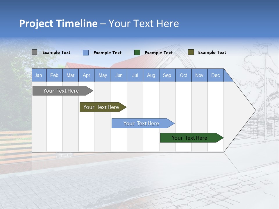 A Picture Of A House With A Red Roof PowerPoint Template