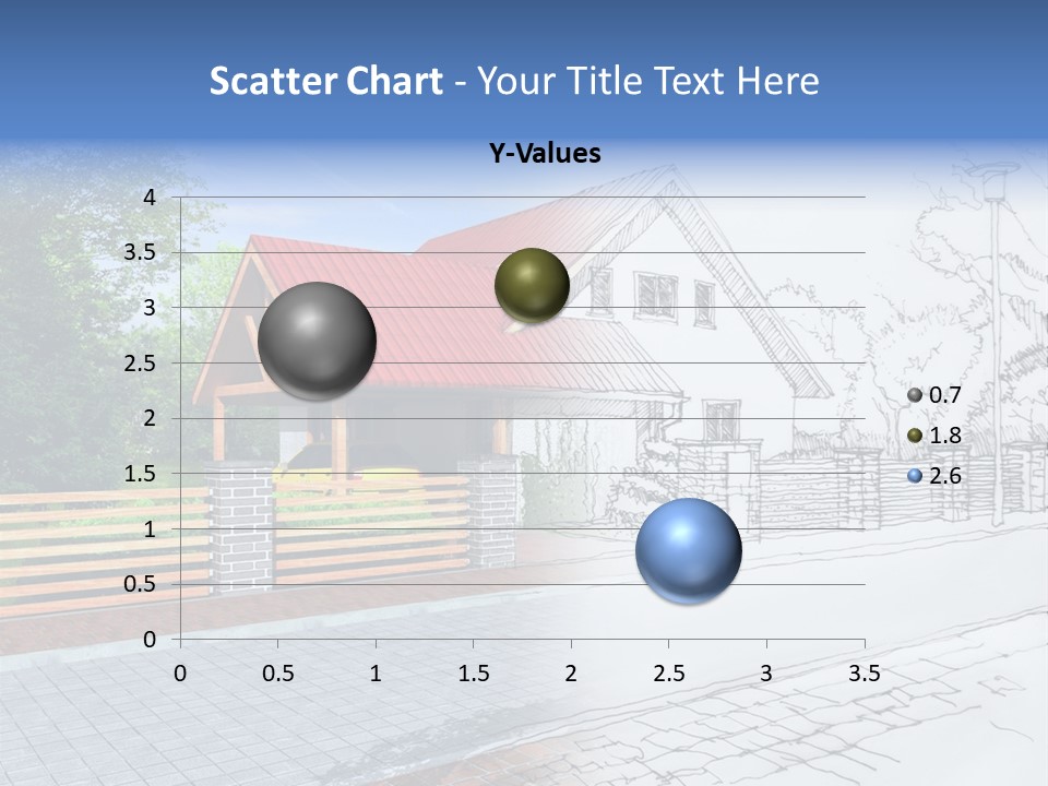 A Picture Of A House With A Red Roof PowerPoint Template