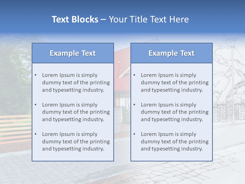 A Picture Of A House With A Red Roof PowerPoint Template