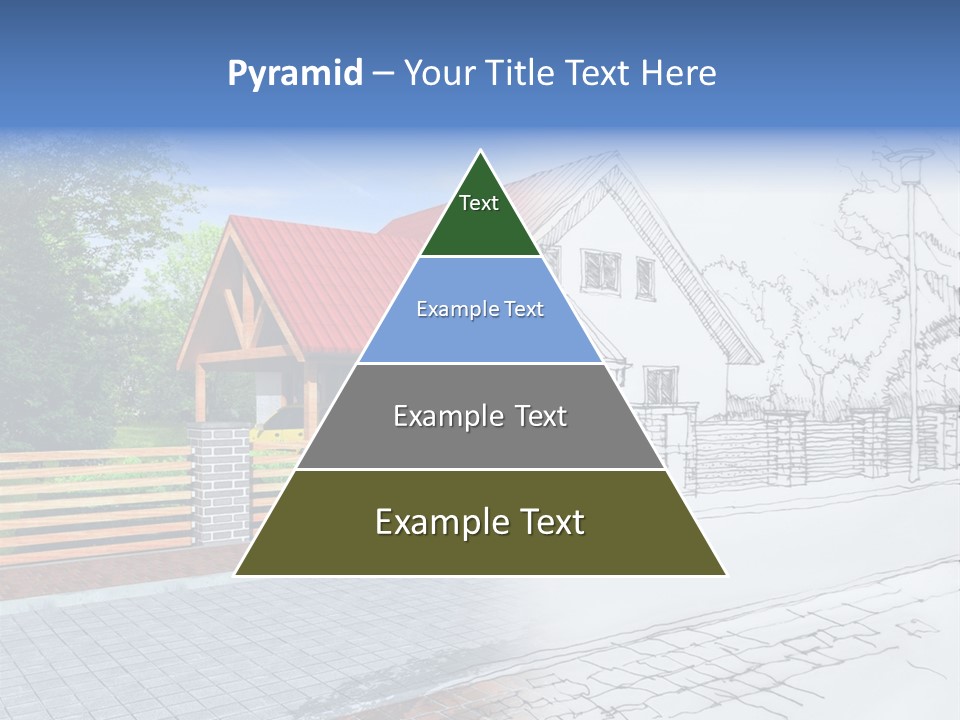 A Picture Of A House With A Red Roof PowerPoint Template