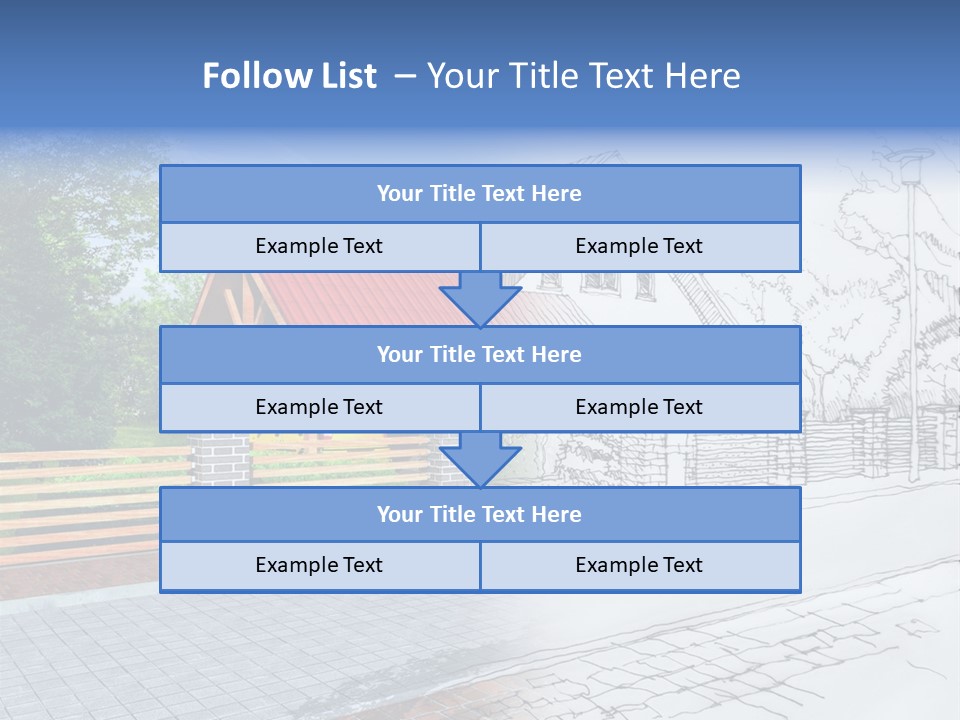 A Picture Of A House With A Red Roof PowerPoint Template
