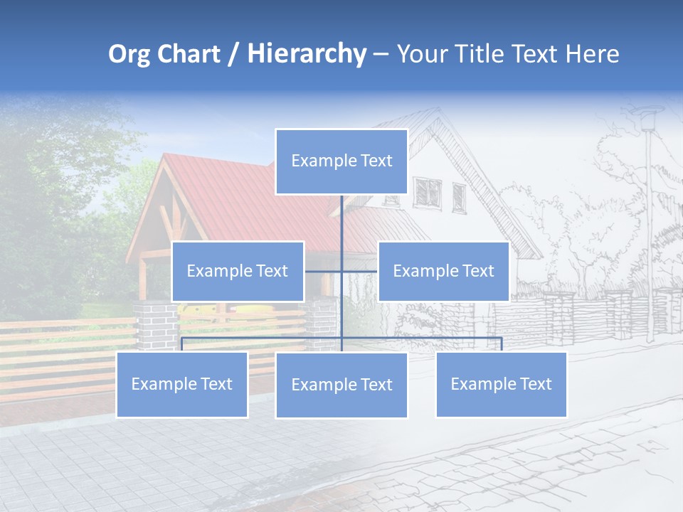A Picture Of A House With A Red Roof PowerPoint Template