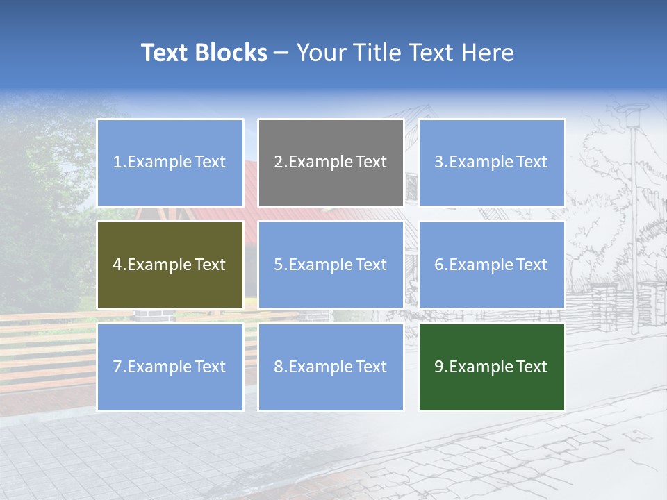 A Picture Of A House With A Red Roof PowerPoint Template