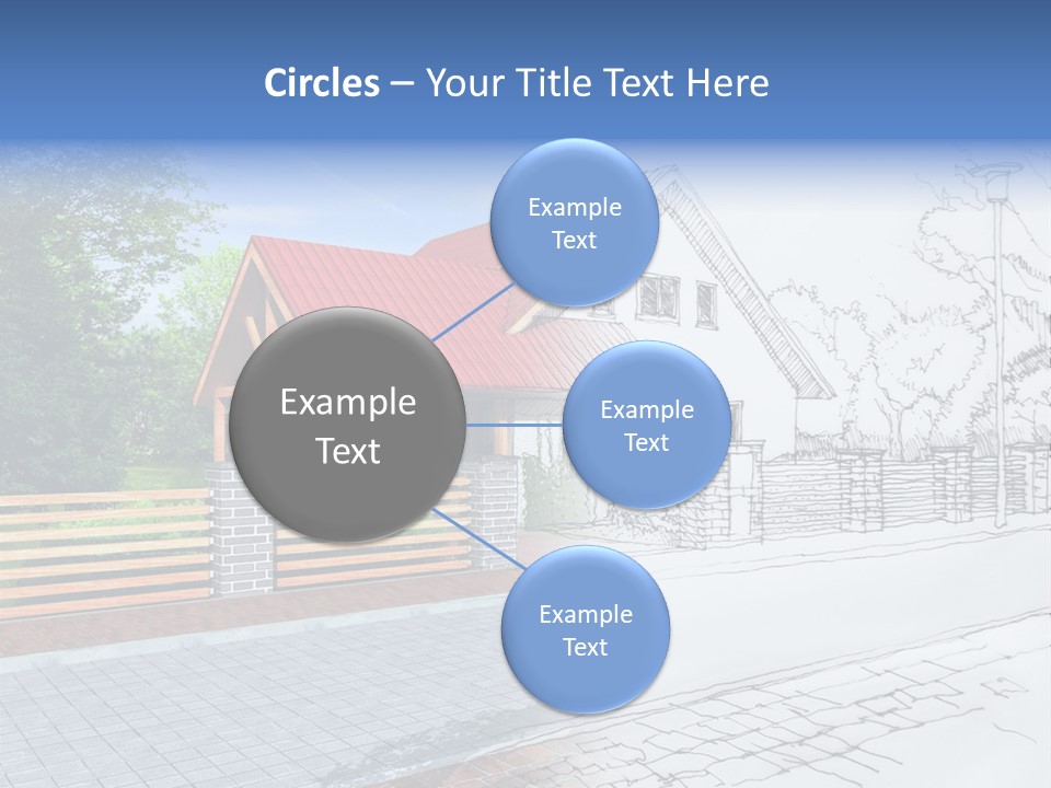 A Picture Of A House With A Red Roof PowerPoint Template