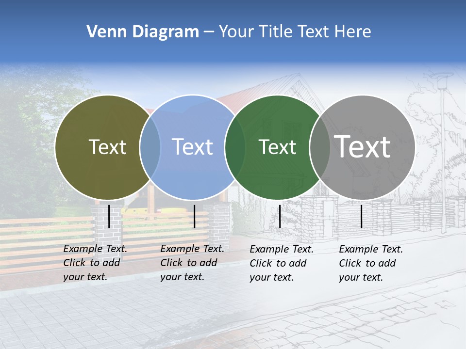 A Picture Of A House With A Red Roof PowerPoint Template