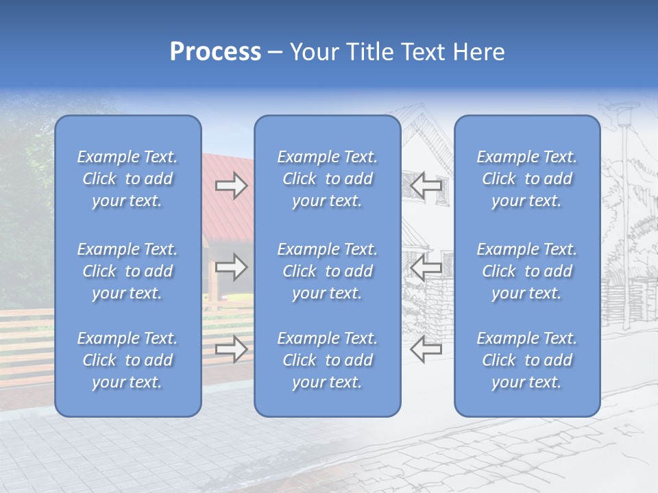 A Picture Of A House With A Red Roof PowerPoint Template