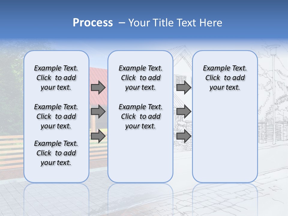 A Picture Of A House With A Red Roof PowerPoint Template