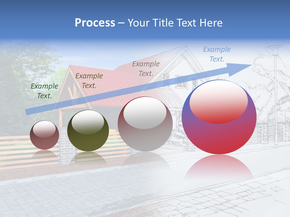 A Picture Of A House With A Red Roof PowerPoint Template