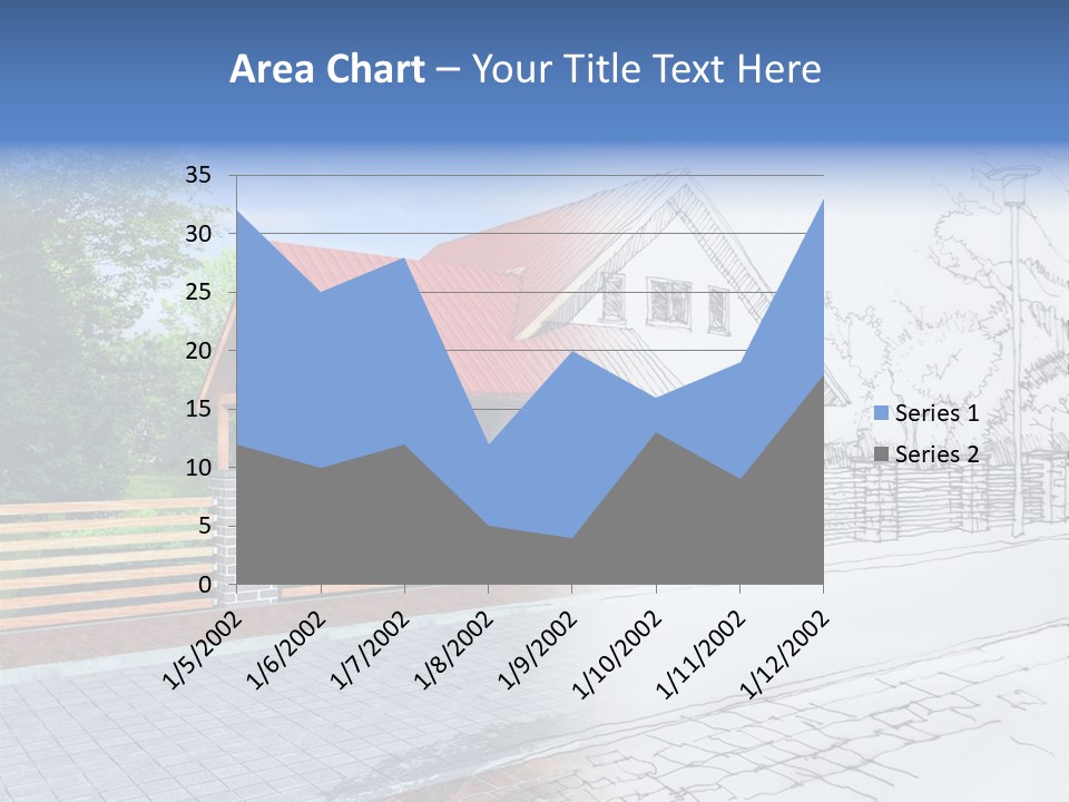 A Picture Of A House With A Red Roof PowerPoint Template