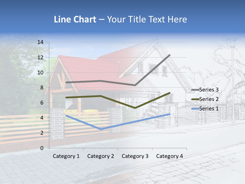 A Picture Of A House With A Red Roof PowerPoint Template