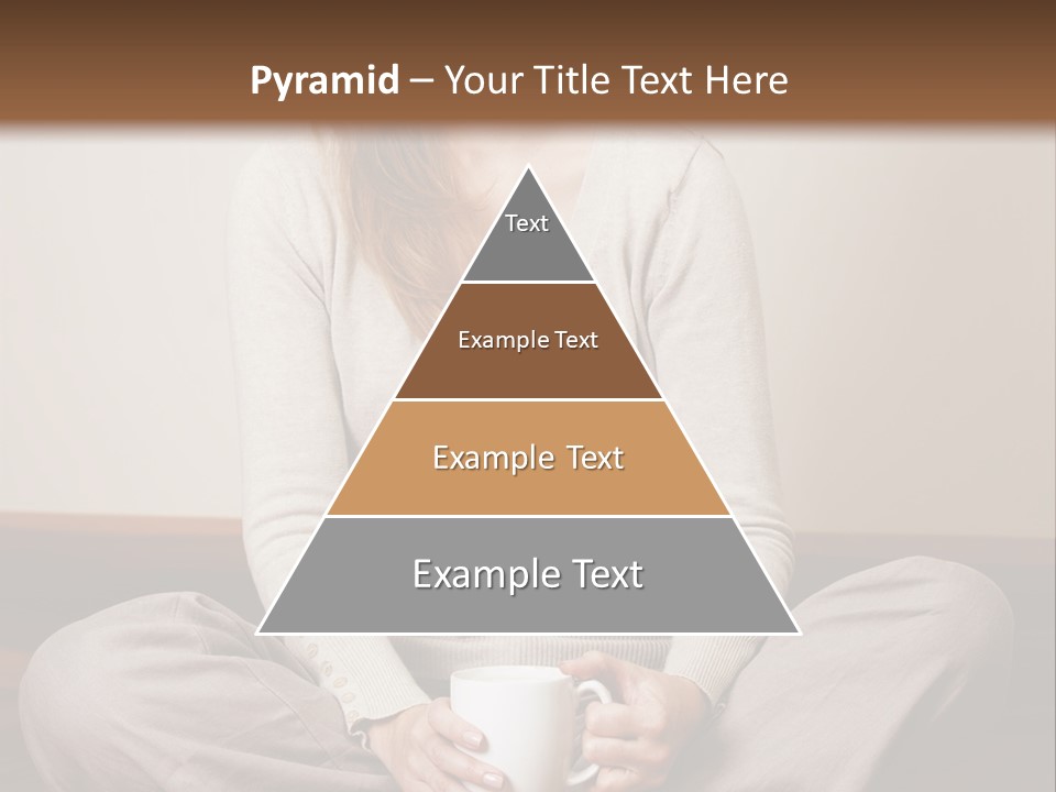 A Woman Sitting On The Floor Holding A Cup Of Coffee PowerPoint Template
