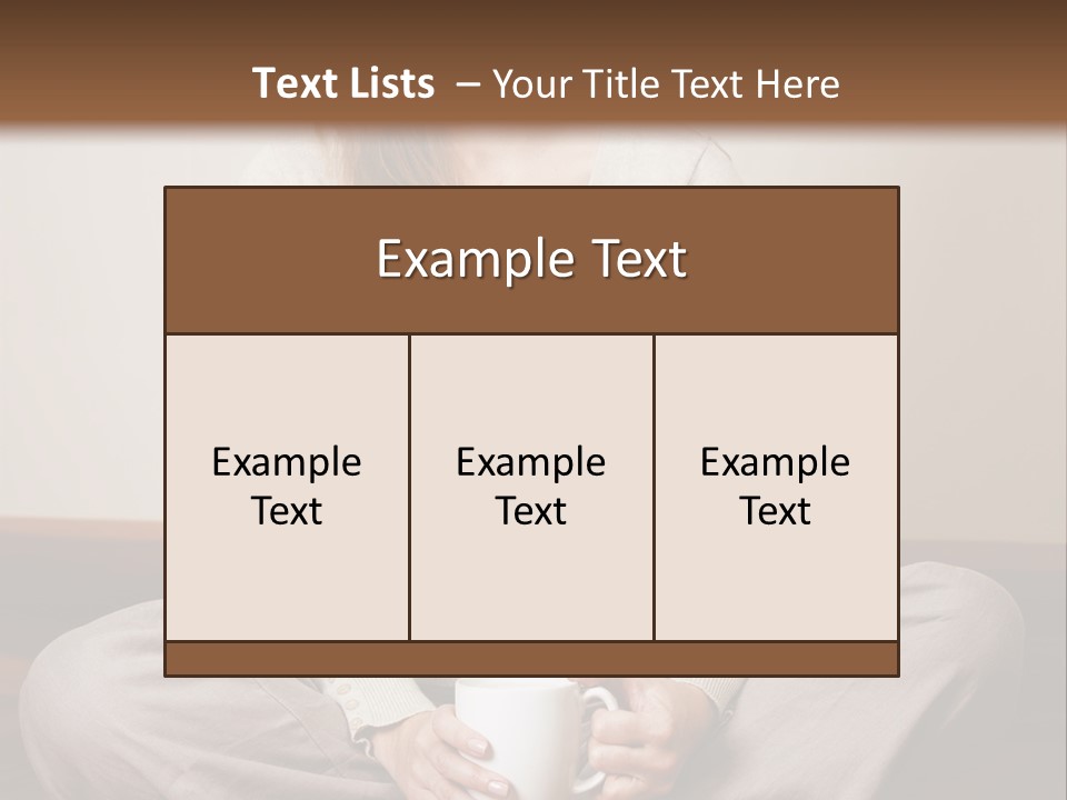 A Woman Sitting On The Floor Holding A Cup Of Coffee PowerPoint Template