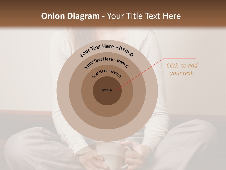 A Woman Sitting On The Floor Holding A Cup Of Coffee PowerPoint Template