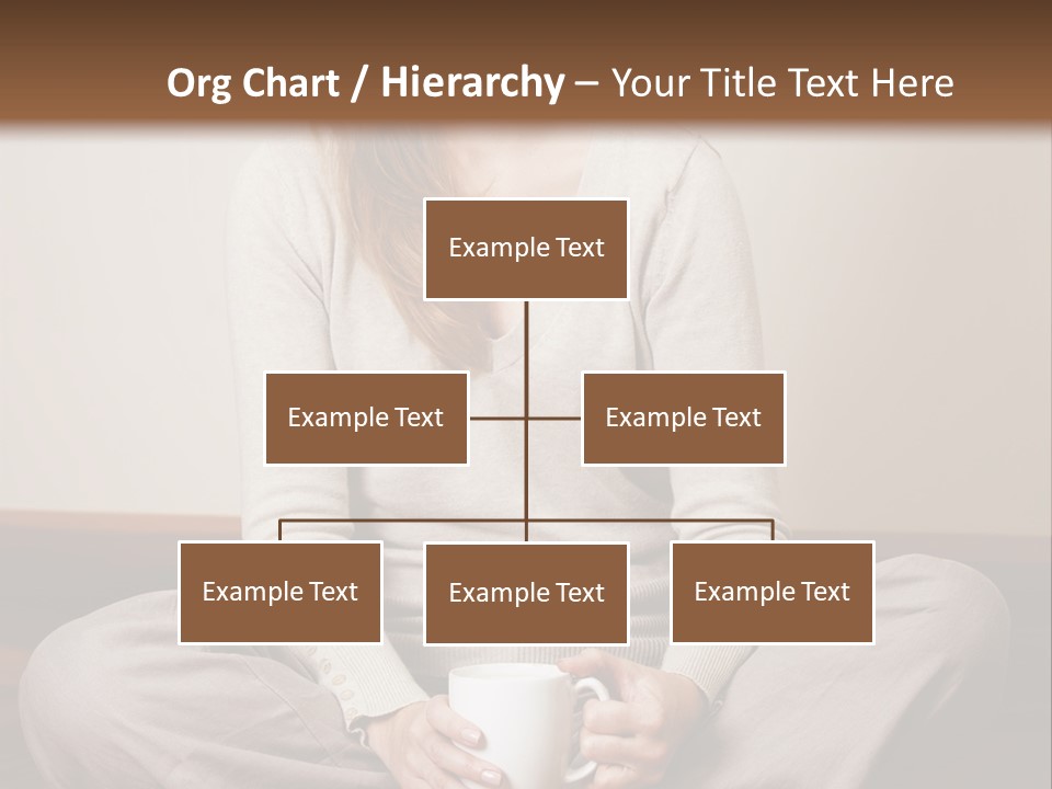 A Woman Sitting On The Floor Holding A Cup Of Coffee PowerPoint Template