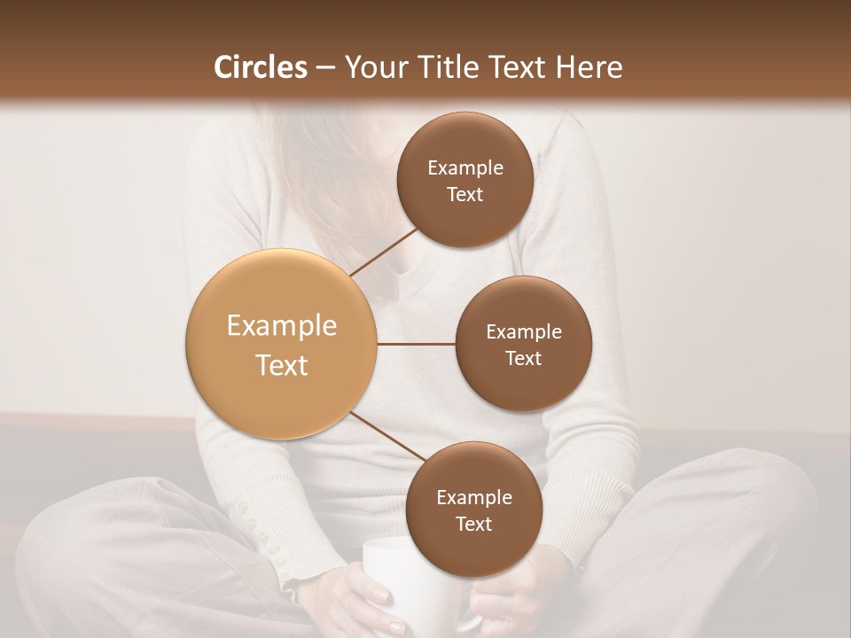 A Woman Sitting On The Floor Holding A Cup Of Coffee PowerPoint Template