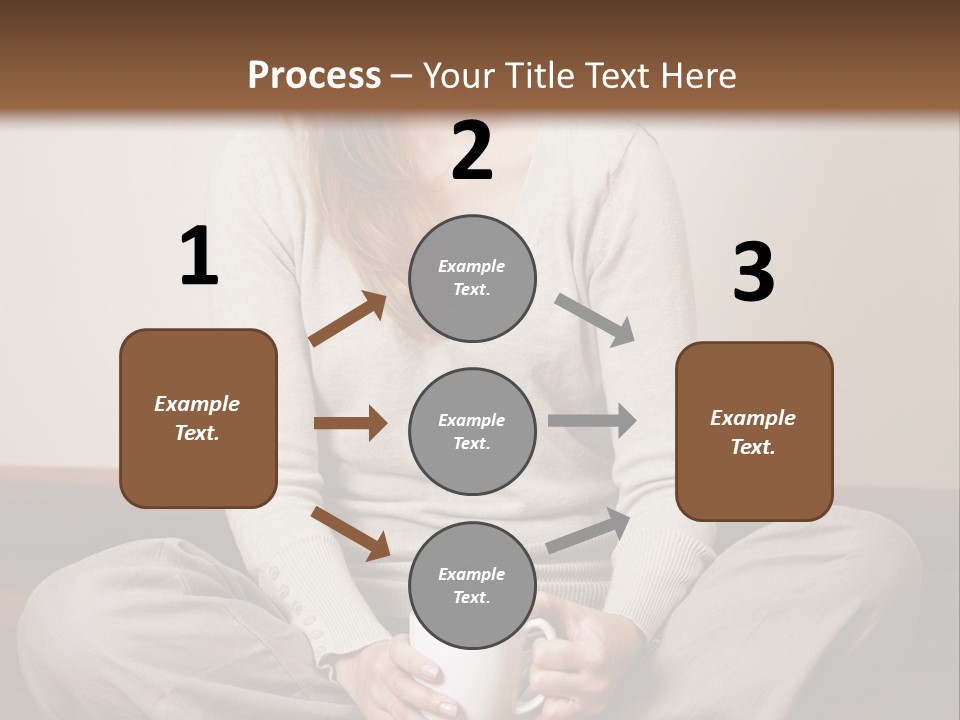 A Woman Sitting On The Floor Holding A Cup Of Coffee PowerPoint Template