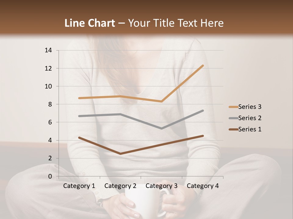 A Woman Sitting On The Floor Holding A Cup Of Coffee PowerPoint Template