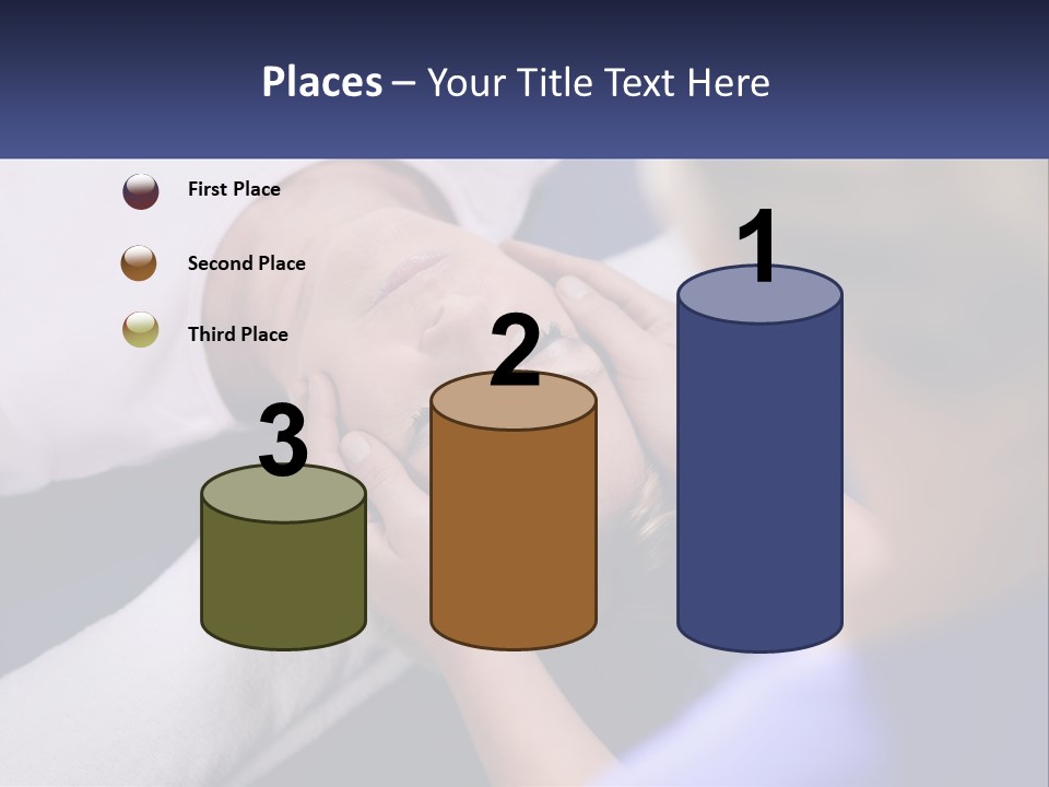 A Woman Laying On A Bed With Her Eyes Closed PowerPoint Template